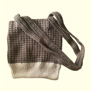 Handmade knitted crossbody sling bag